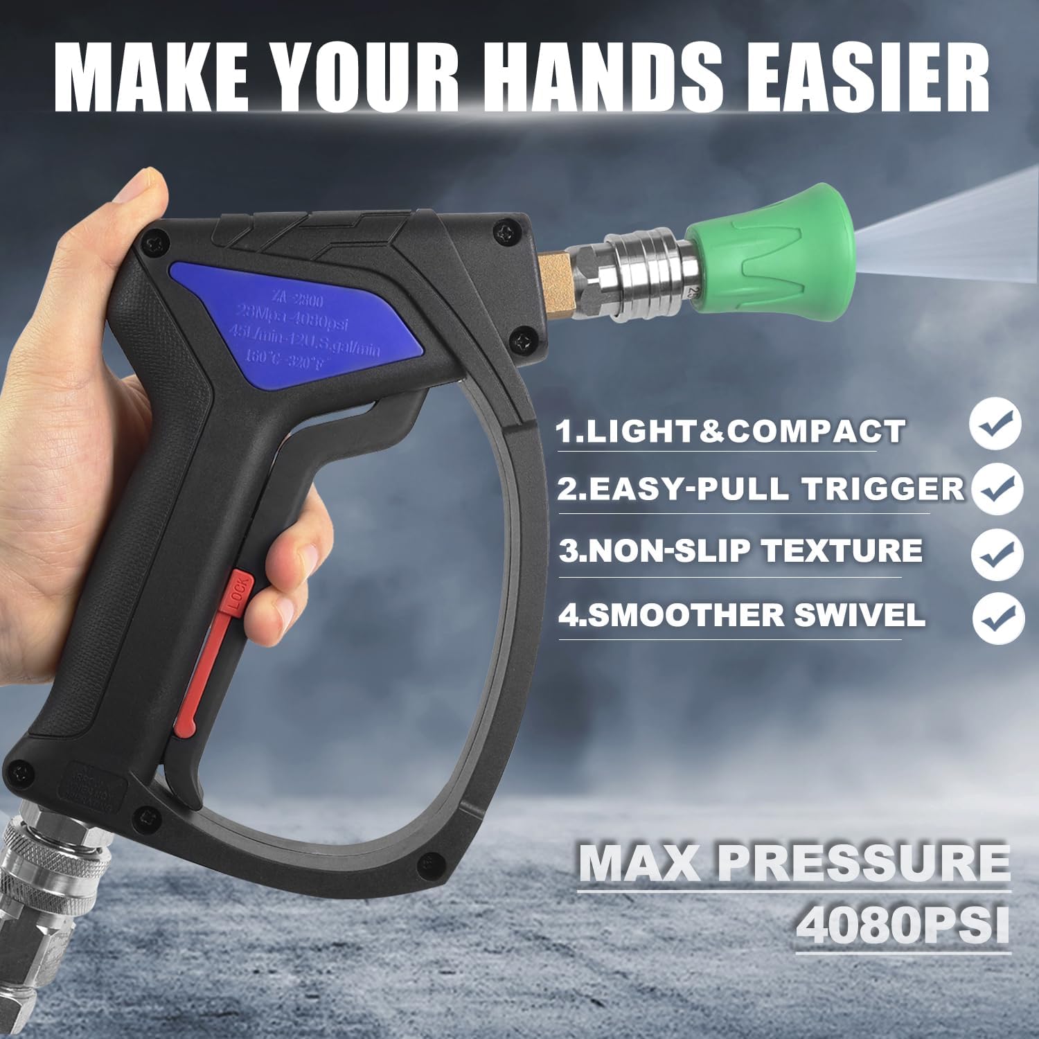 Compact Stubby Pressure Washer Gun
